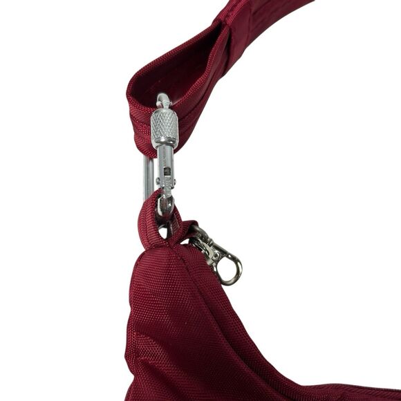 TRAVELON Red Full Zip Crossbody Purse Travel Bag-Adjustable Strap-Zip-Pockets - Picture 3 of 16